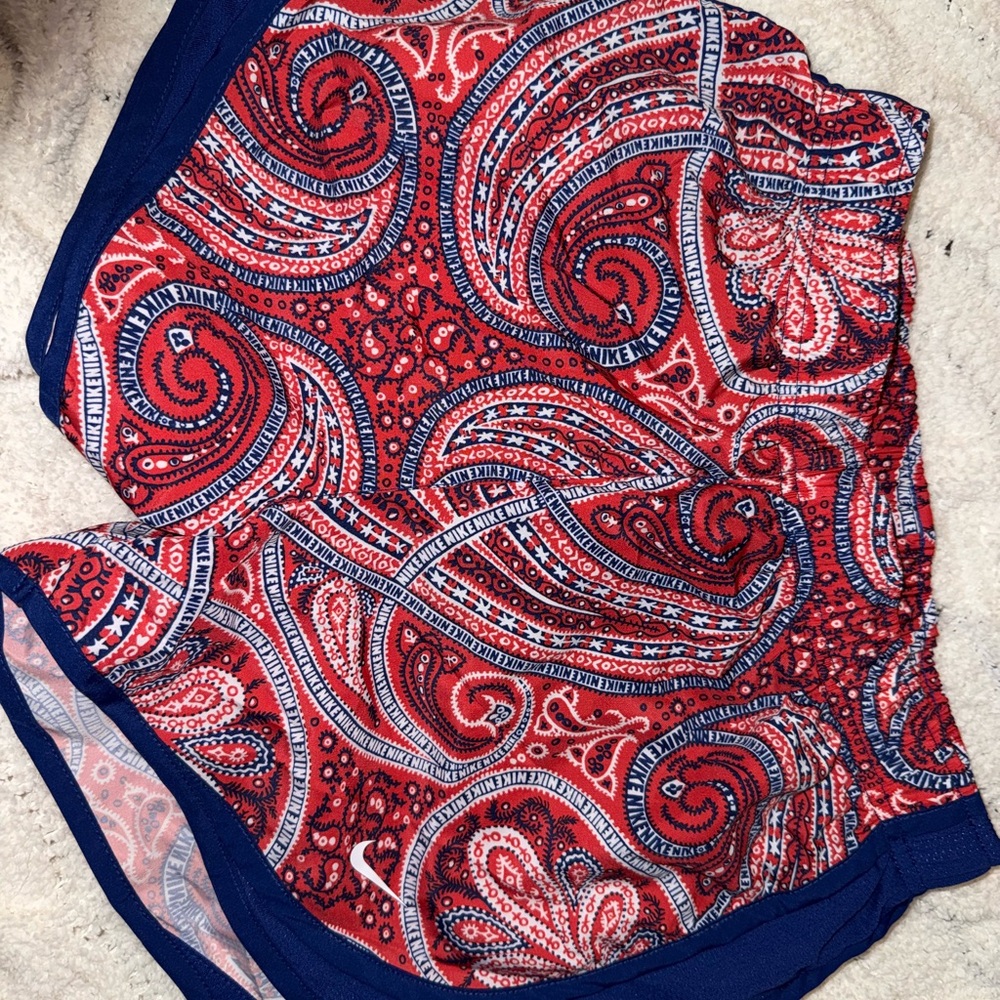 Nike Red and Blue Athletic Shorts